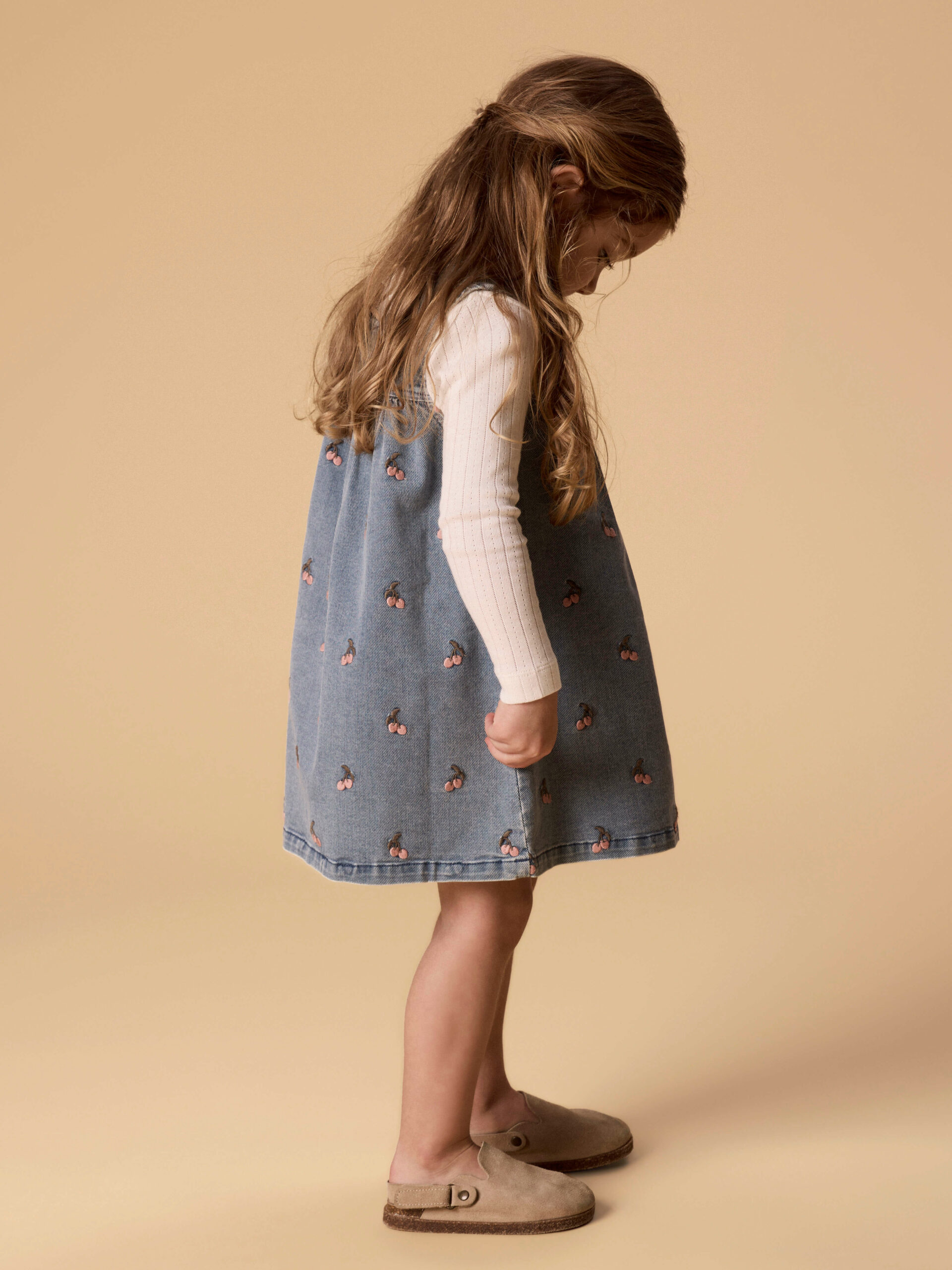 Lil' Atelier - Kjole - Deva - Medium Blue Denim Cherry - Billede 5