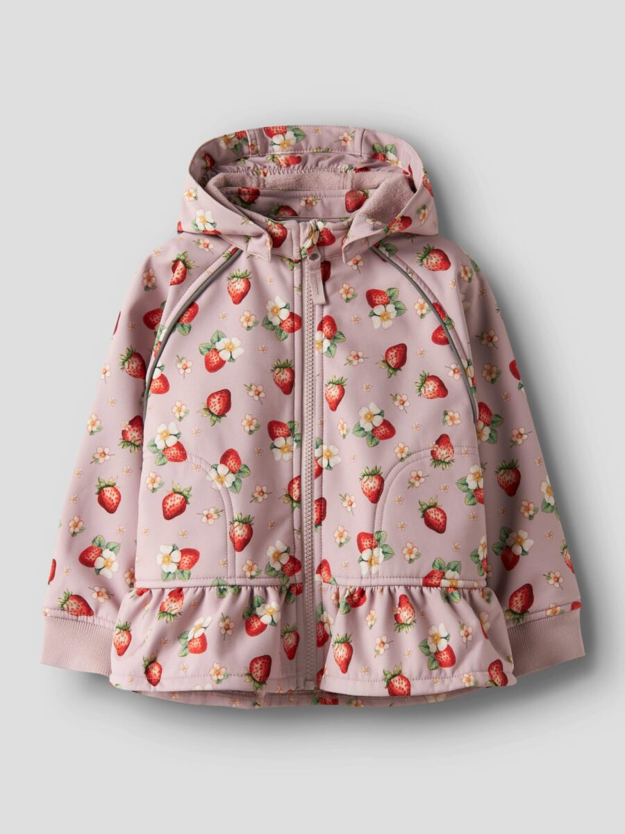 Name It - Softshell Jakke - Alfa - Keepsake Lilac Strawberry - Billede 2