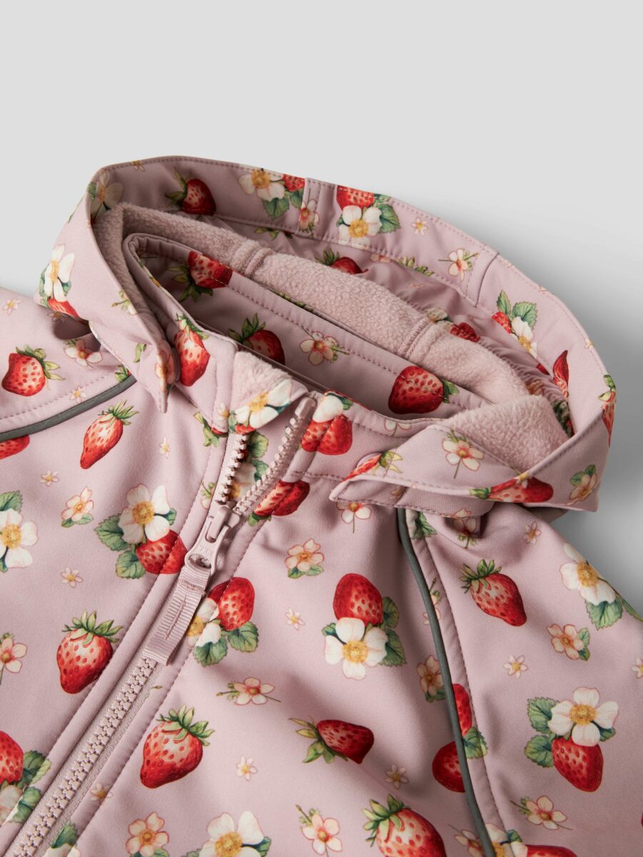 Name It - Softshell Jakke - Alfa - Keepsake Lilac Strawberry - Billede 4