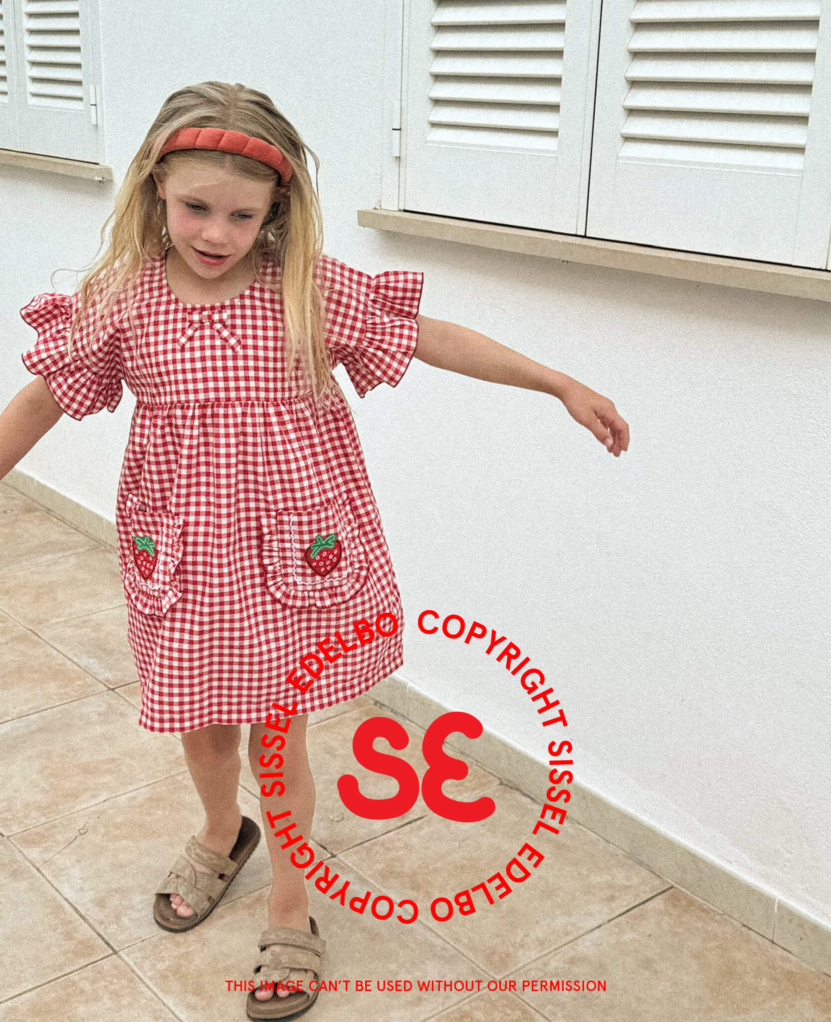 FORUDBESTILLING: Sissel Edelbo Mini - Kjole - Ohio - Red Checks - Billede 7