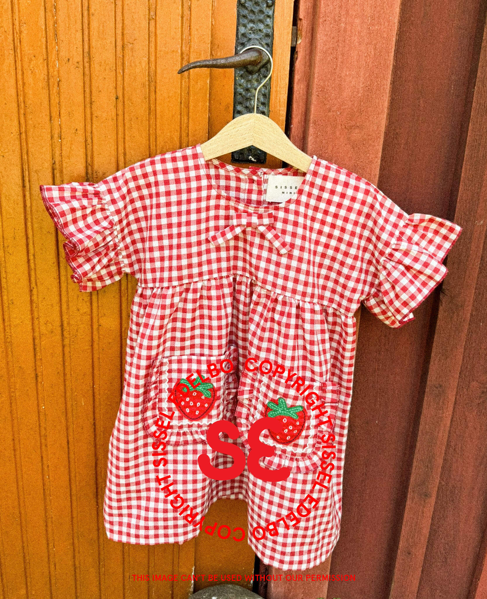 FORUDBESTILLING: Sissel Edelbo Mini - Kjole - Ohio - Red Checks - Billede 4