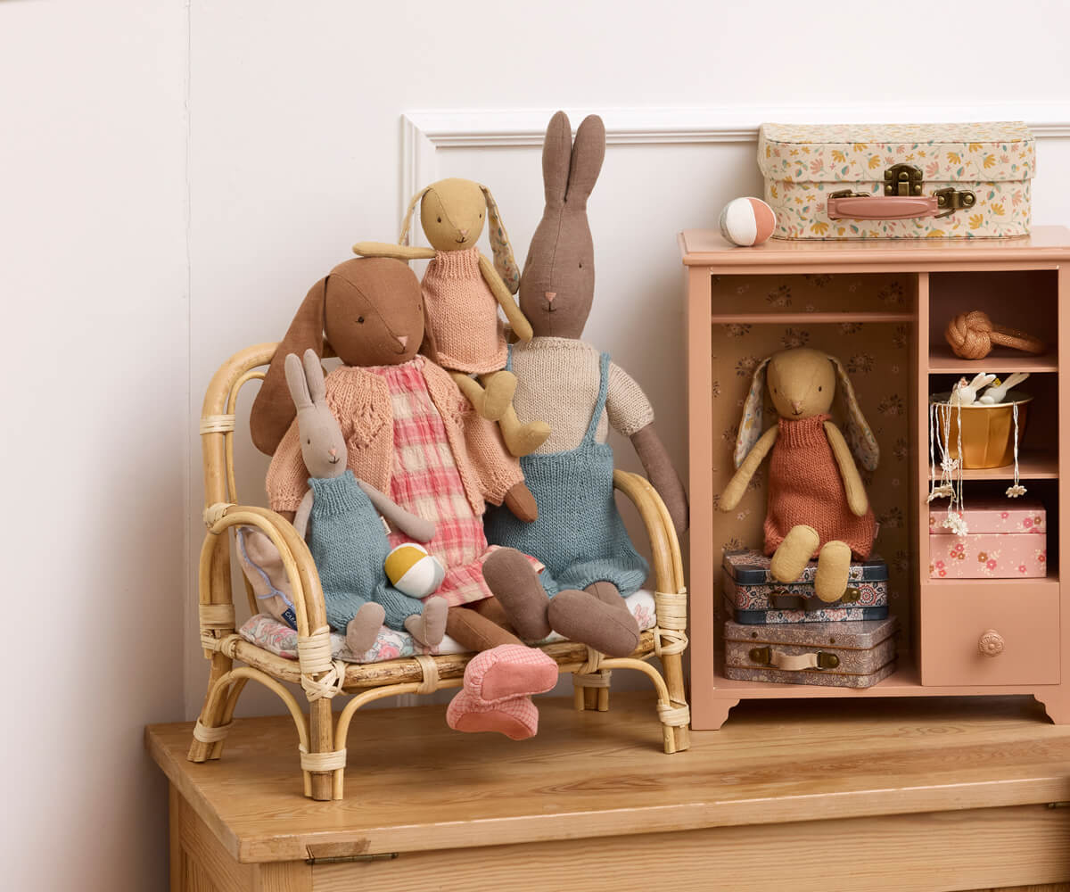 Mailegt - Kanin - Str. 1 - Strikket Overall - Billede 2