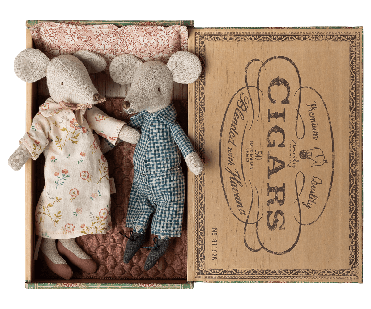 Maileg cigaræske med bedstemor og bedstefar