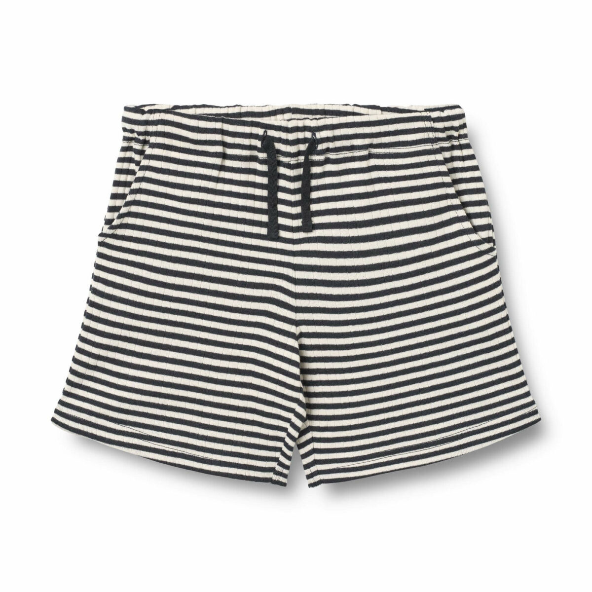 Wheat - Sæt - Short og T-shirt - Fabian - Navy Rib Stripe - Billede 3