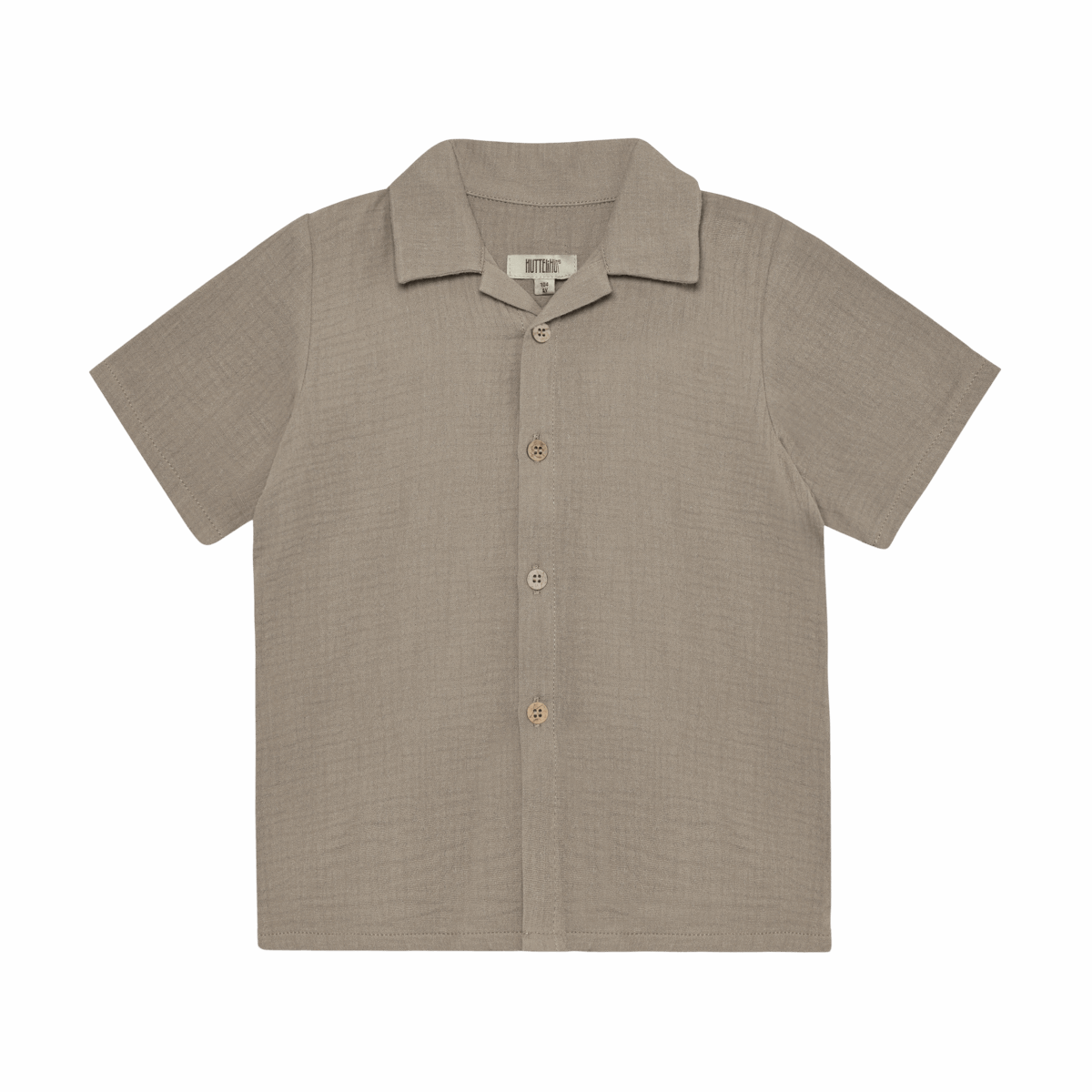 Huttelihut - Kortærmet Skjorte - Muslin - Moon Rock - Billede 3