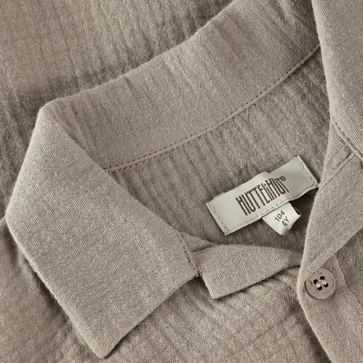 Huttelihut - Kortærmet Skjorte - Muslin - Moon Rock - Billede 5