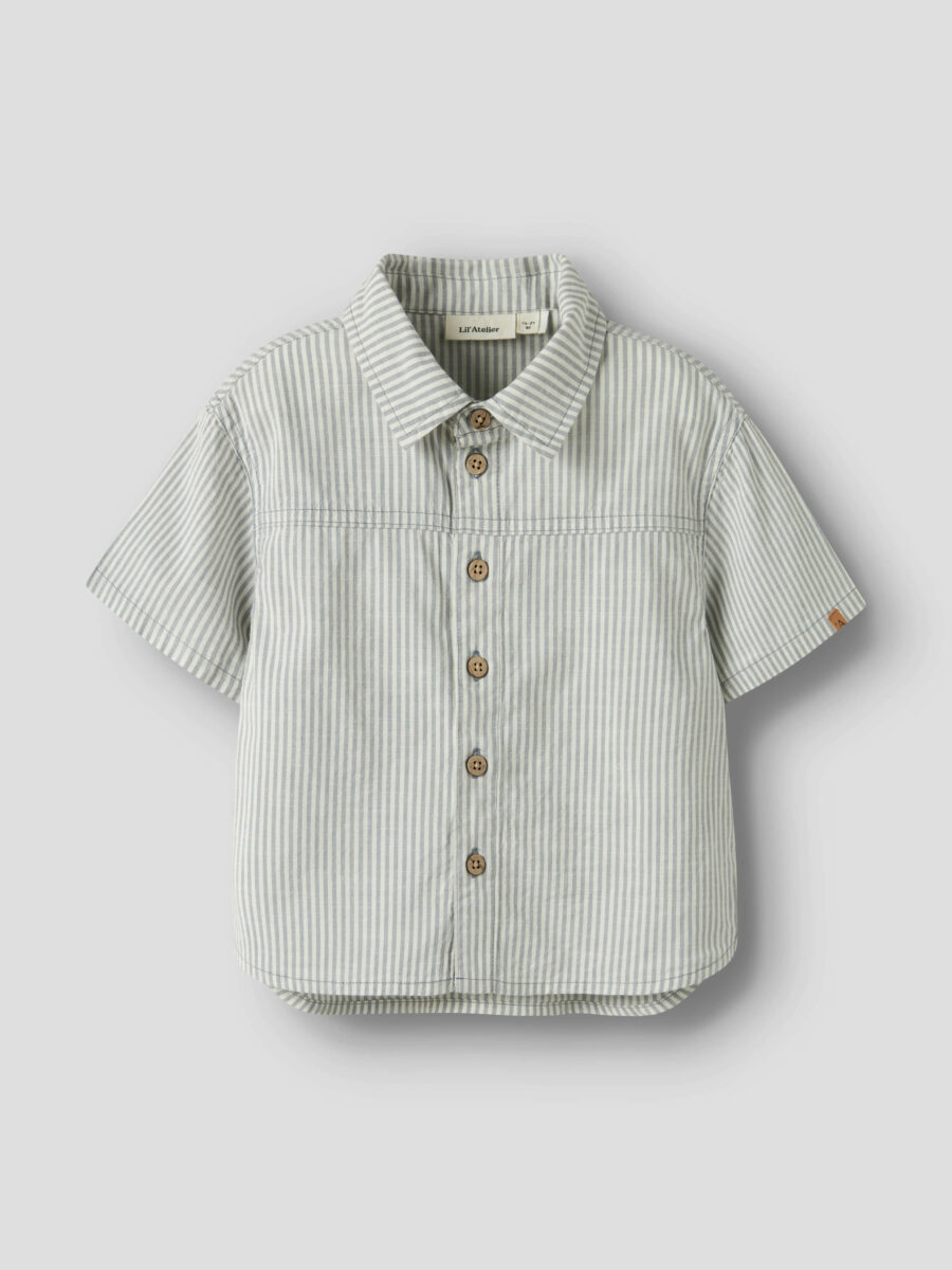 Kortærmet stribet skjorte fra Lil Atelier