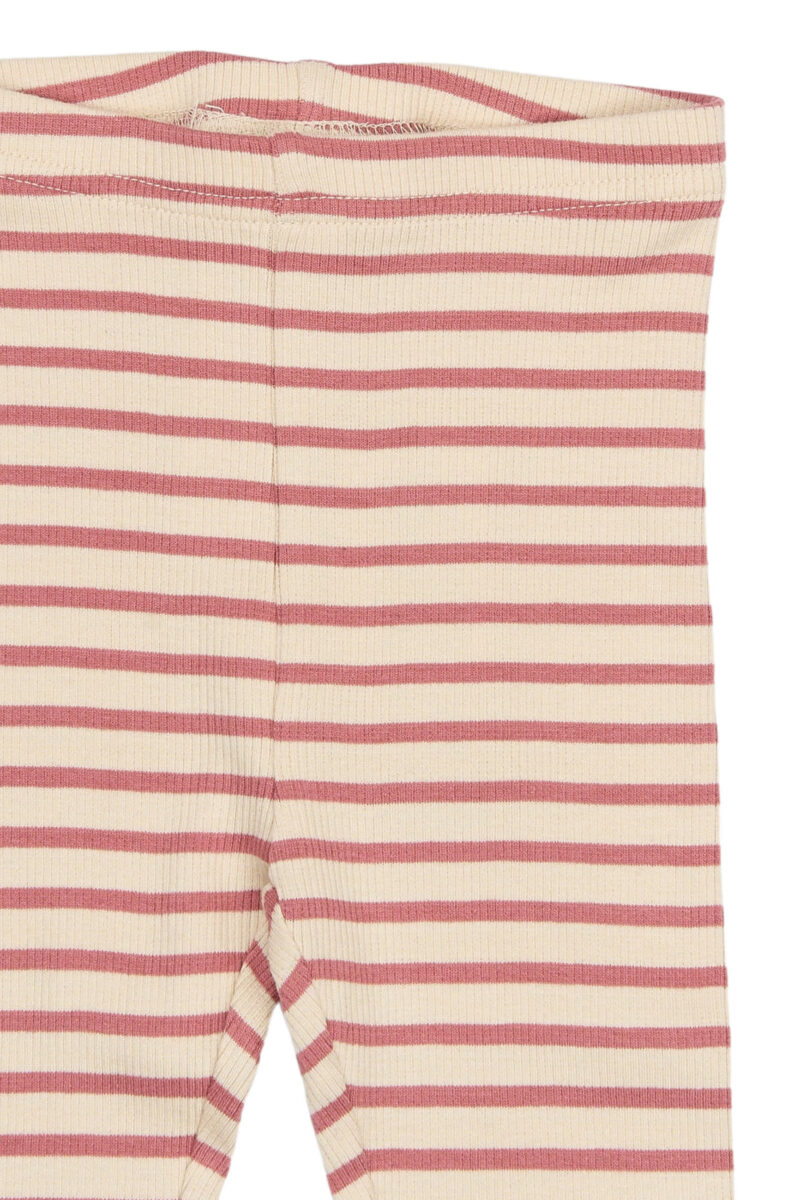 Petit Piao - Leggings - Sky - Dusty Rose Striped - Billede 3