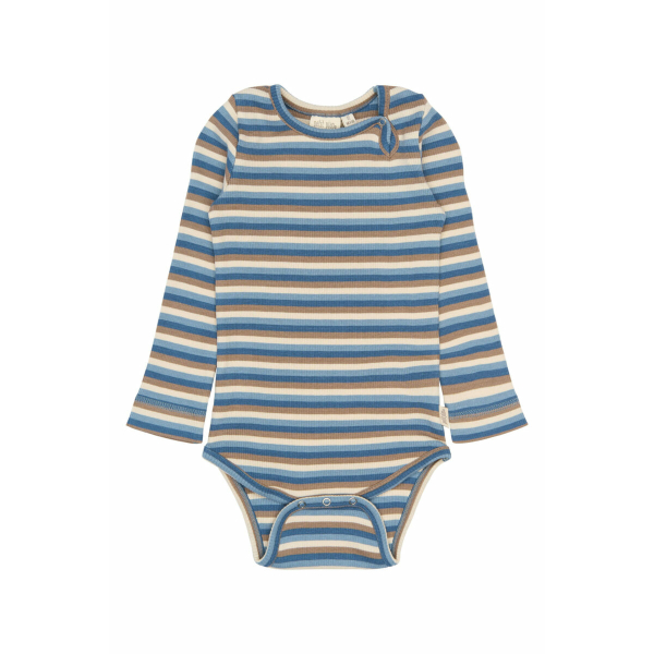 Petit Piao body blå stribet