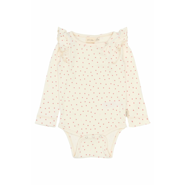 Petit Piao body med rosa hjerter