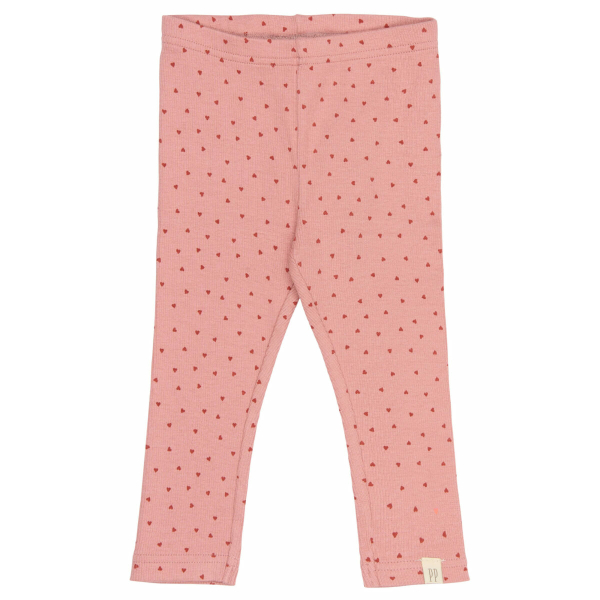 Petit Piao leggings rosa med hjerter