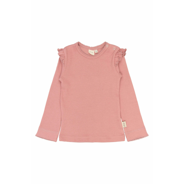 Petit Piao rosa rib bluse
