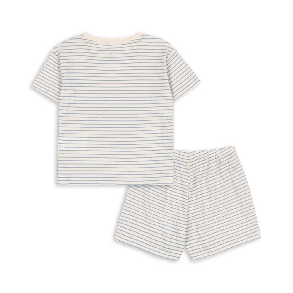 Konges Sløjd - T-shirt og Shorts- Famo - Stripe Blue - Billede 2