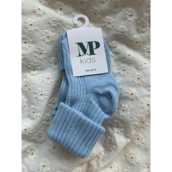 MP Denmark rib strømpe i lyseblå