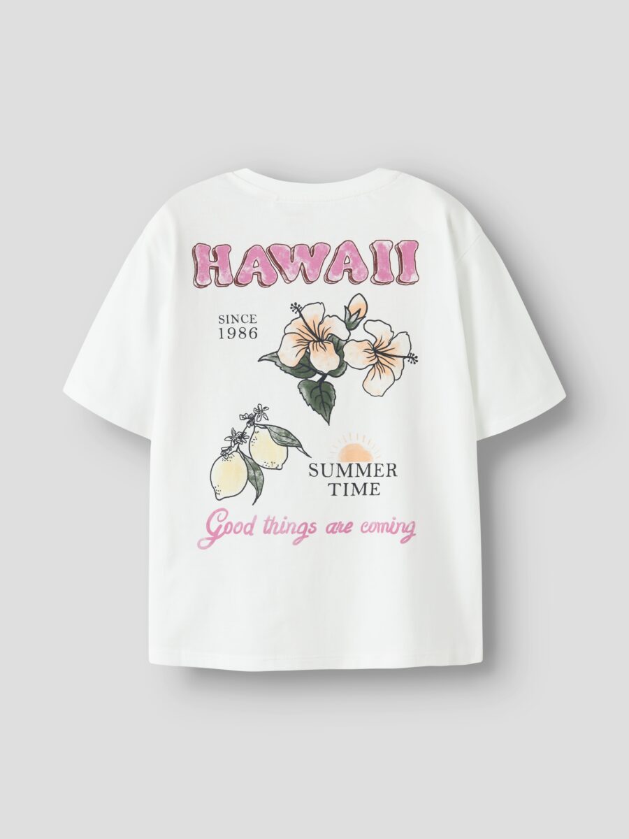 Name It - T-shirt - Hana - Bright White Summer Time - Billede 4