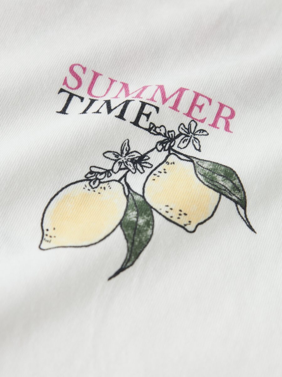 Name It - T-shirt - Hana - Bright White Summer Time - Billede 3