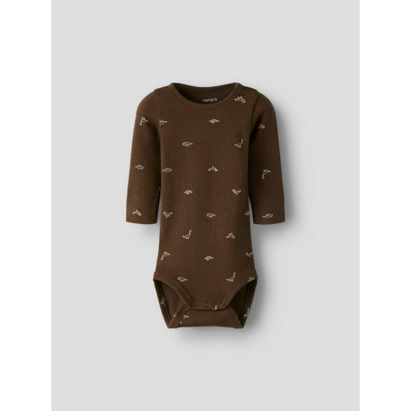 Langærmet body med dino print