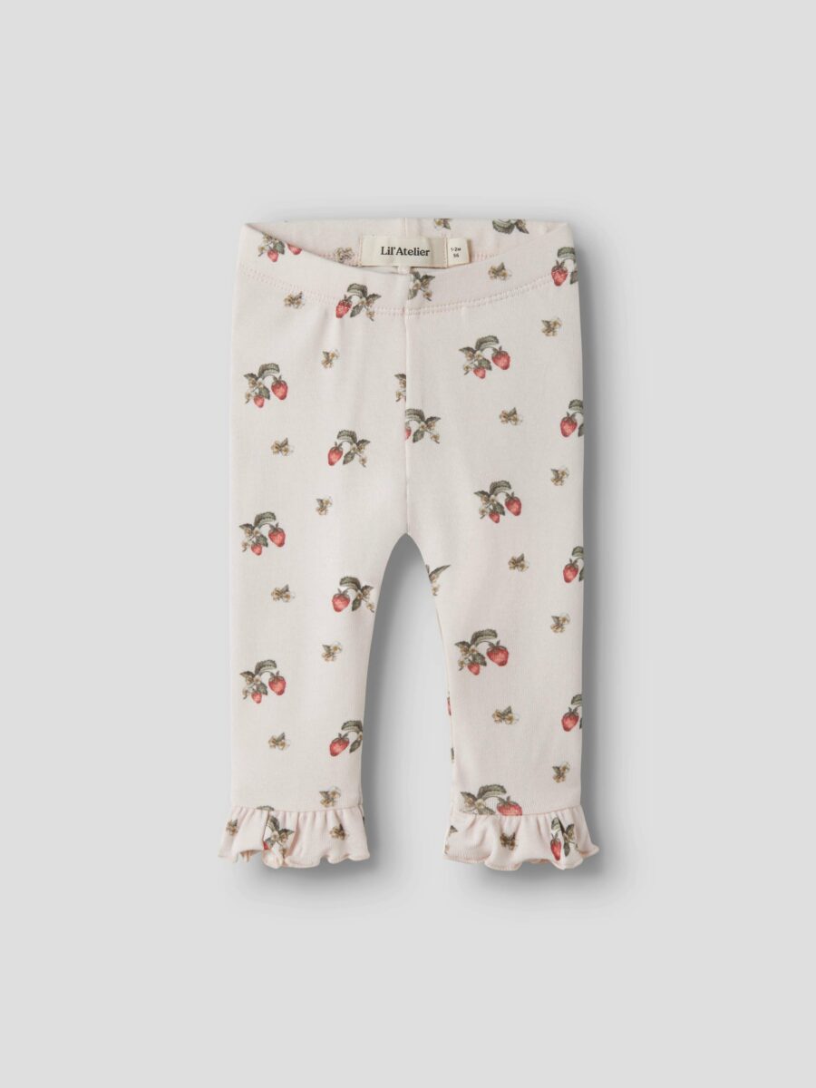 Lil Atelier leggings med jordbærprint