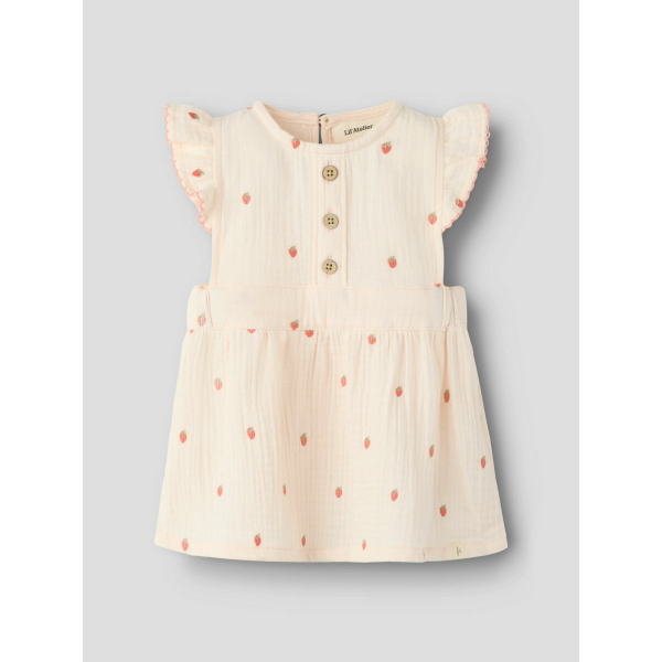 Lil Atelier muslin jordbær kjole