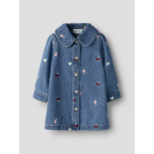 Name It broderet denim kjole