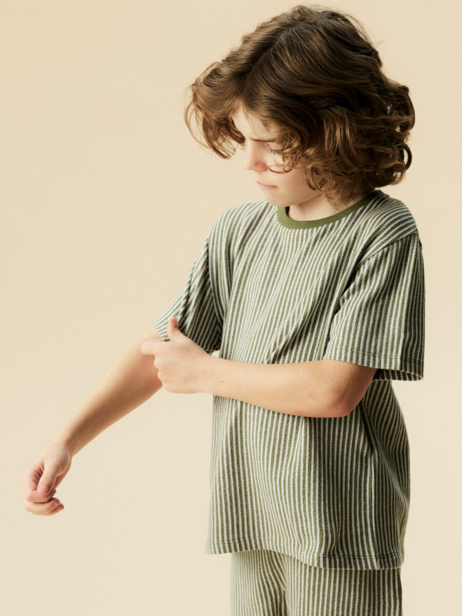 Name It grøn stribede t-shirt