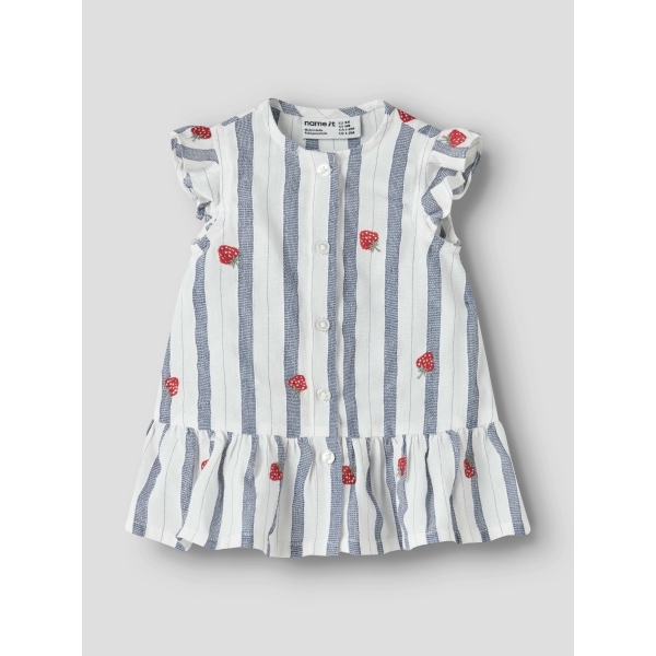 Name It stribet kjole med print