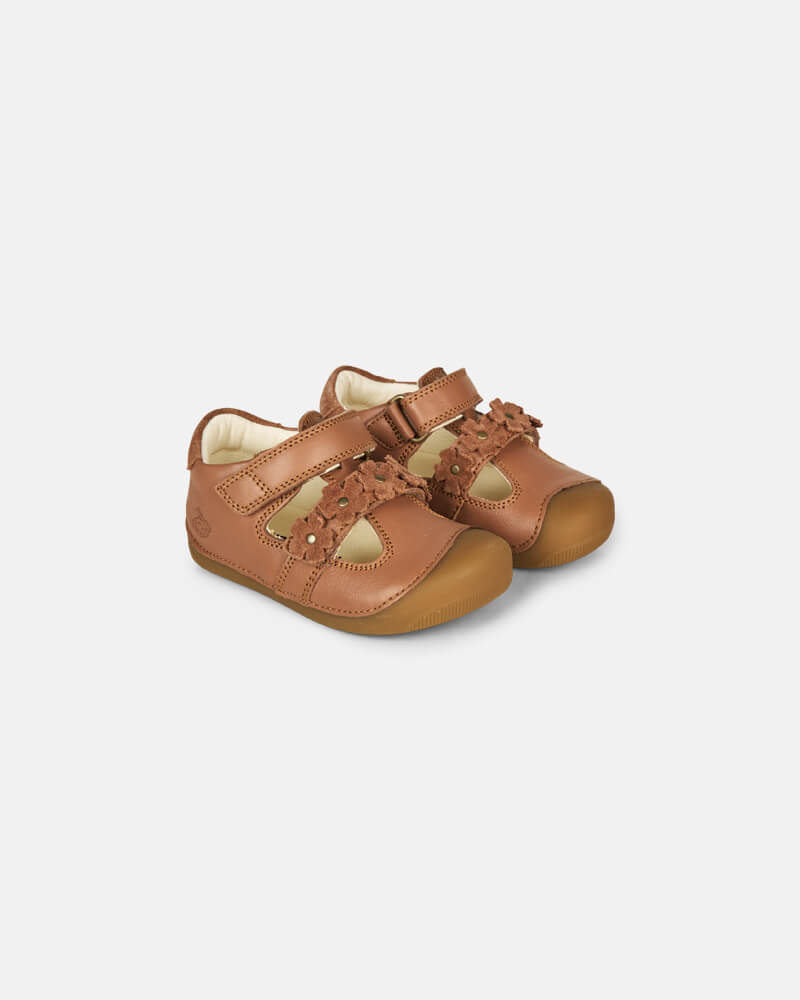 Bundgaard - Begynder Sandal - Petit Summer - Flower Cognac