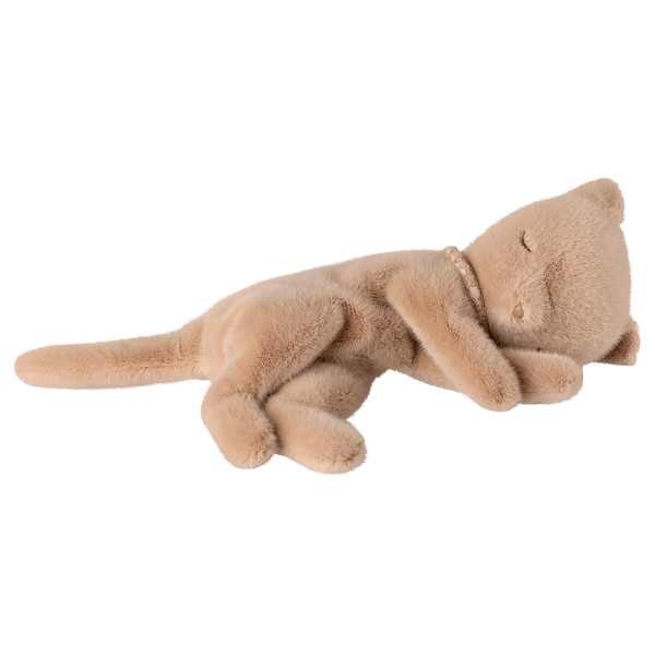 Maileg - Sleeping Kitten Plush - Small - Cream Peach