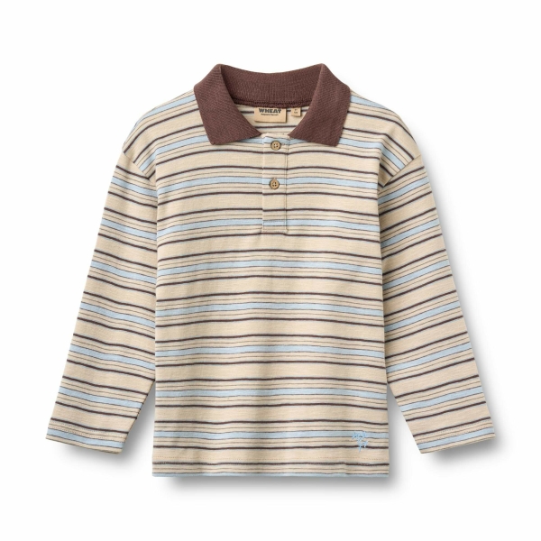 Wheat - Polo - Fred - Multi Blue Stripe