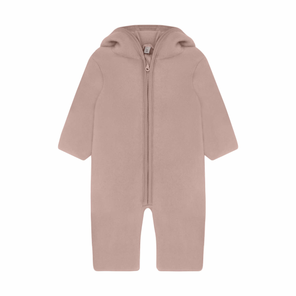 Huttelihut - Fleece Køredragt m. ører - Uld - Mahogany Rose