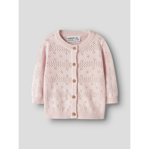 Lyserød cardigan til baby pige