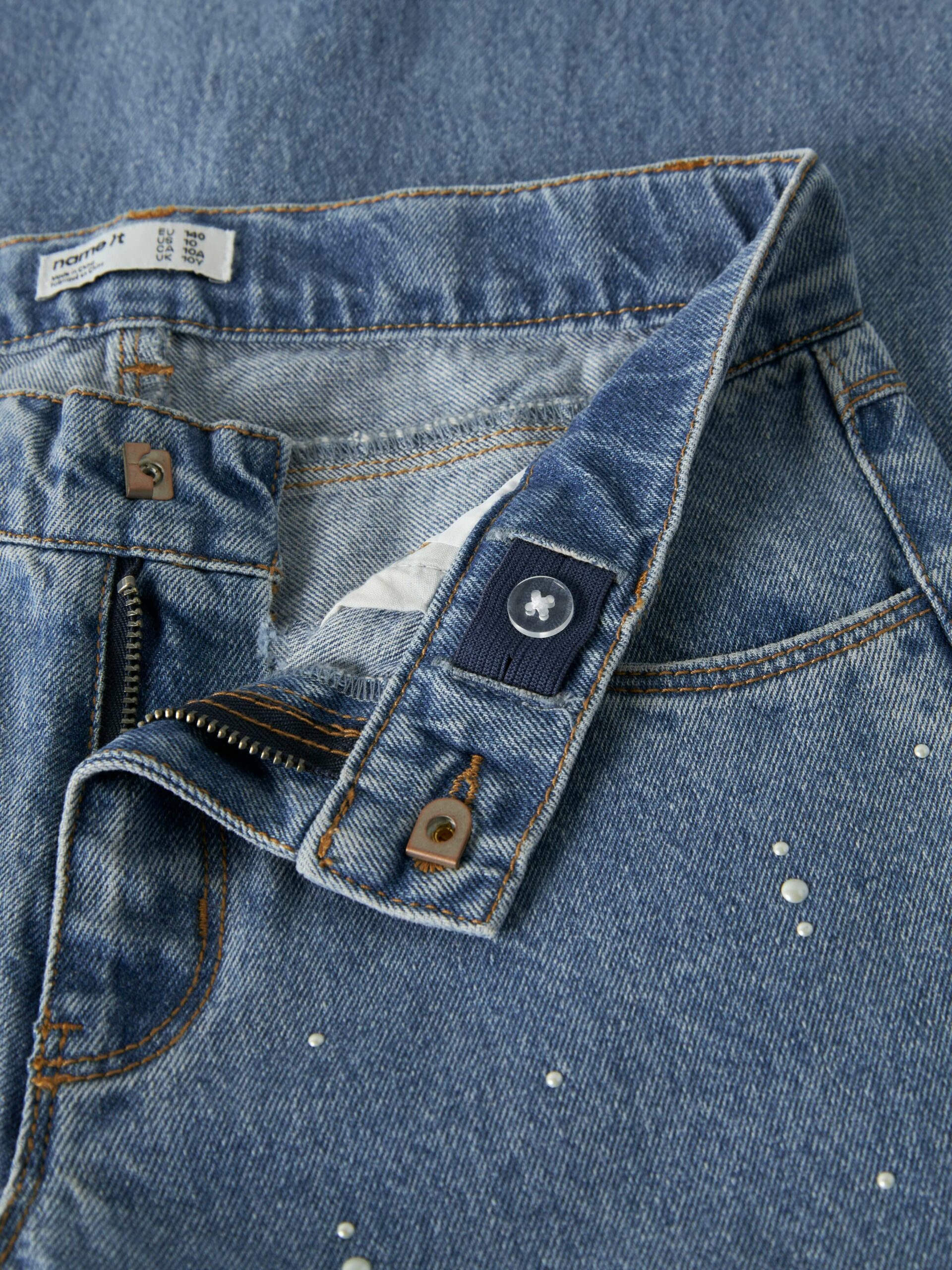 Name It - Jeans - Rose Wide Decor - Medium Blue Denim - Billede 4