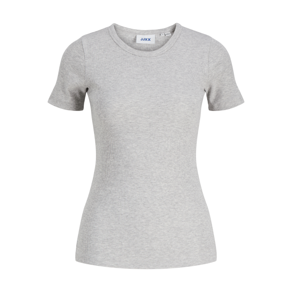 Grå rib t-shirt til piger