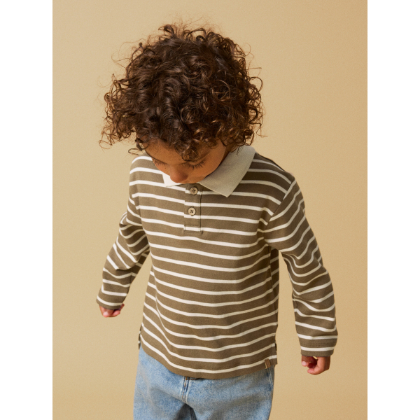 Lil Atelier stribet polo bluse