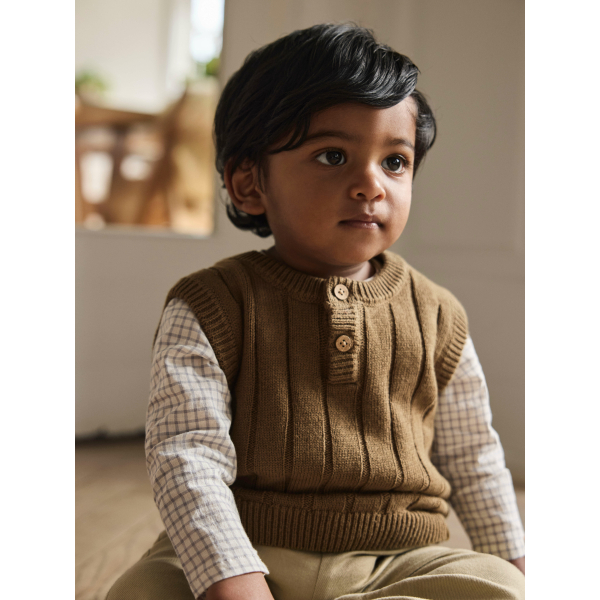 Lil Atelier strik vest til baby