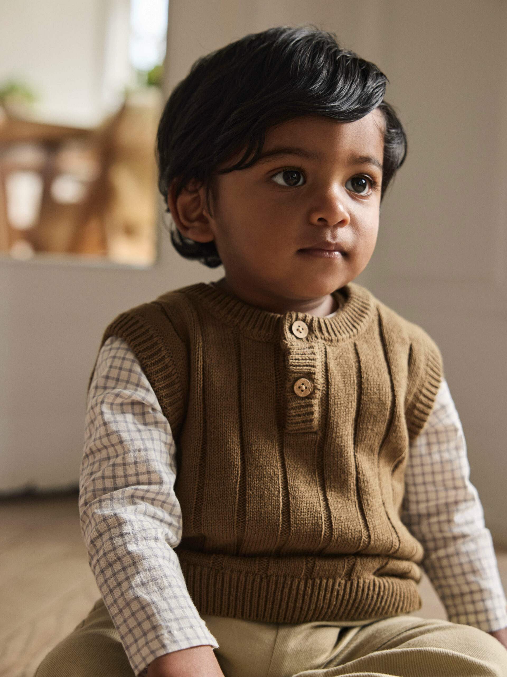Lil Atelier strik vest til baby