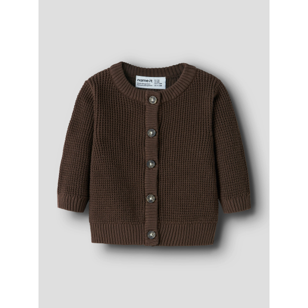 Mørkebrun cardigan fra Name It