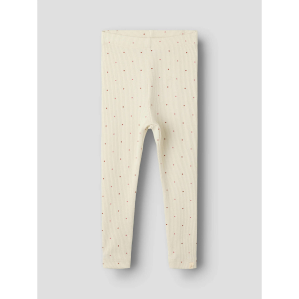 Lil Atelier rib leggings med prikker