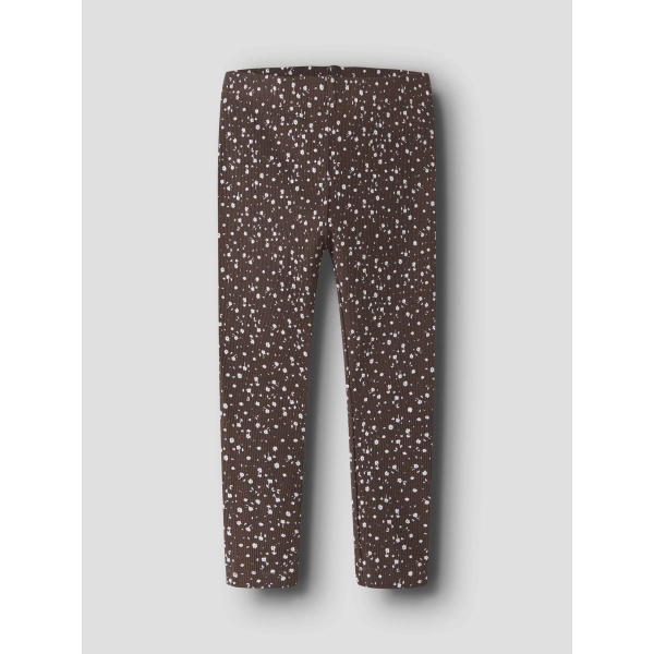 Brune blomstrede rib leggings
