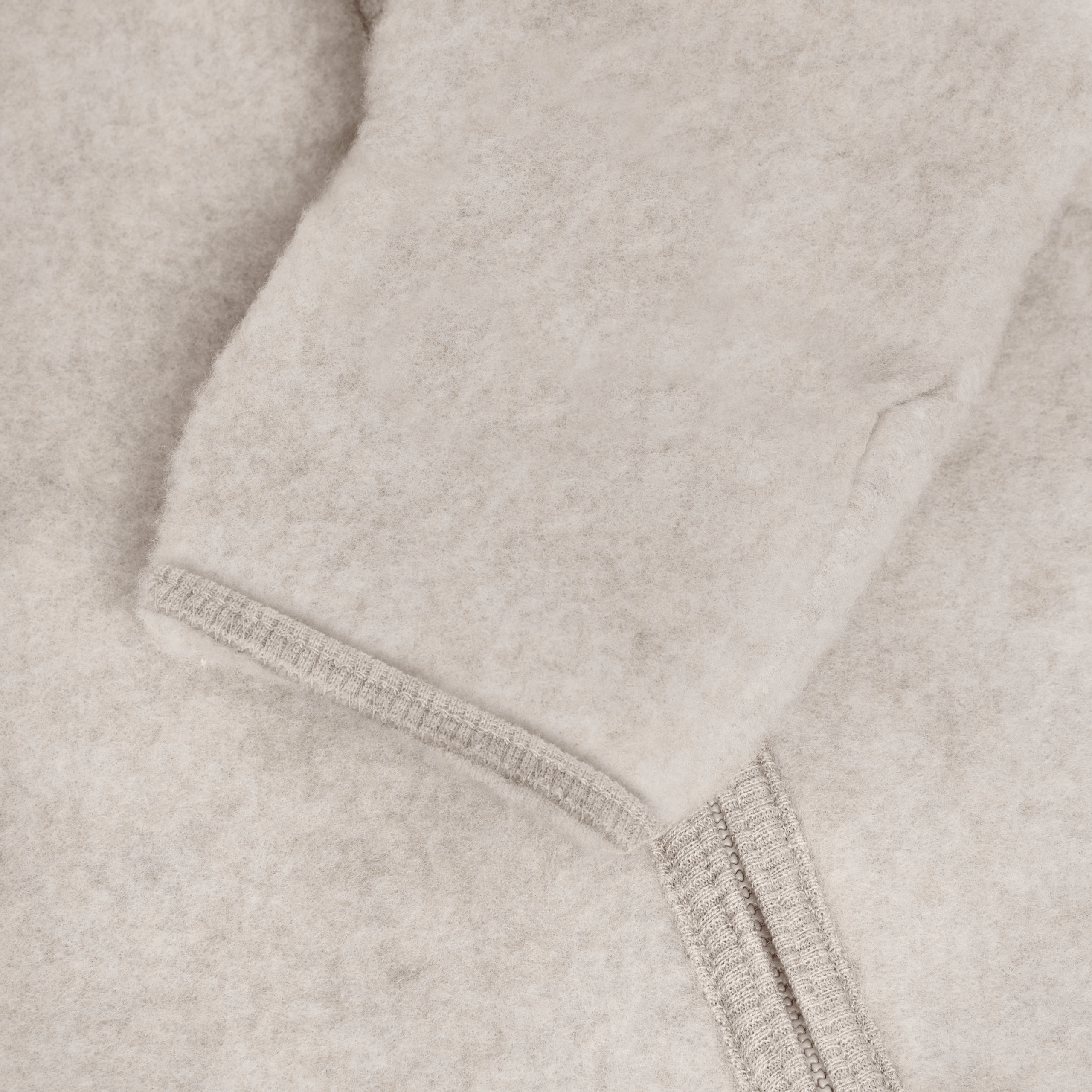 Huttelihut - Uld Fleece køredragt m. ører - Light Camel Melange - Billede 3