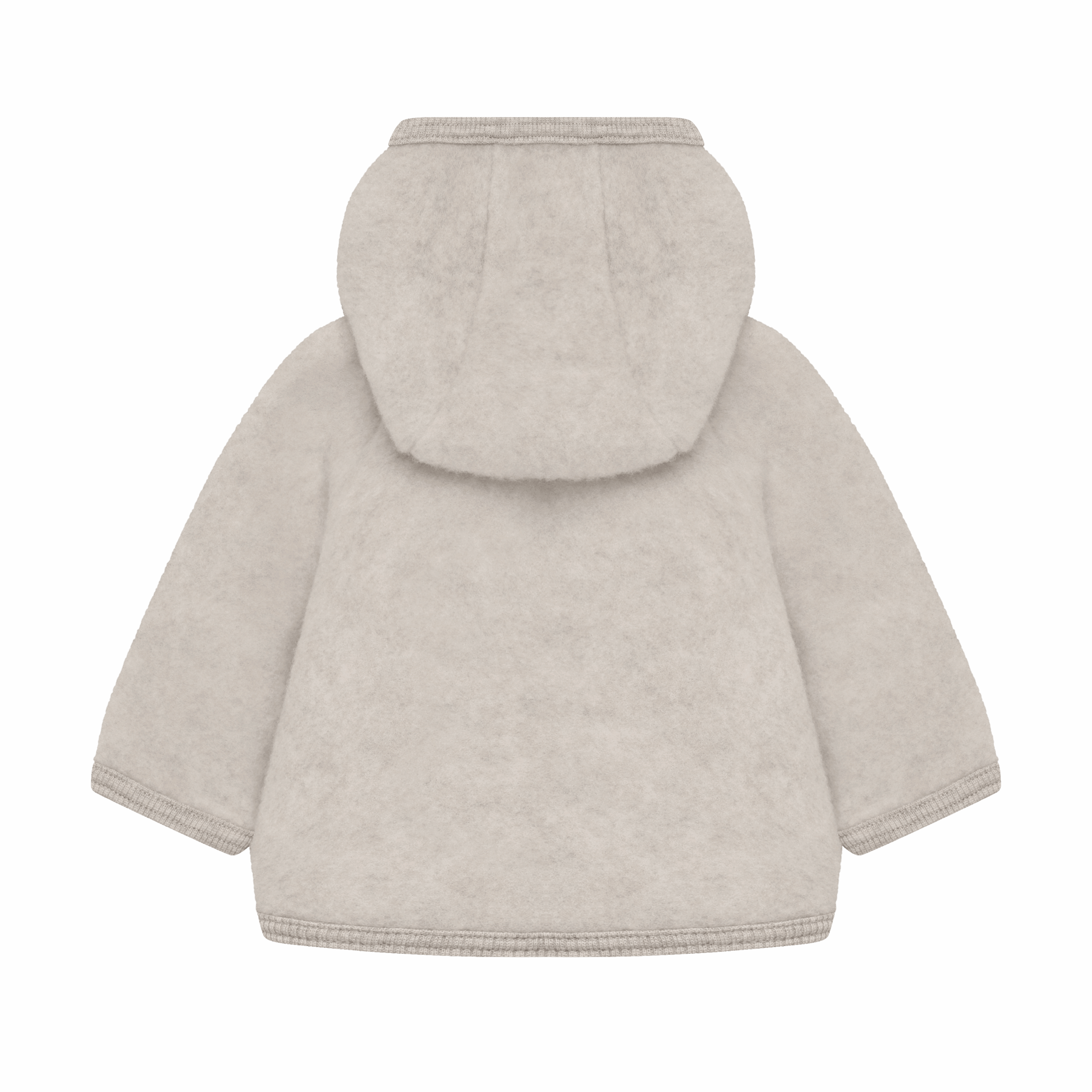 Huttelihut - Uld Fleece Jakke - Light Camel Melange - Billede 2