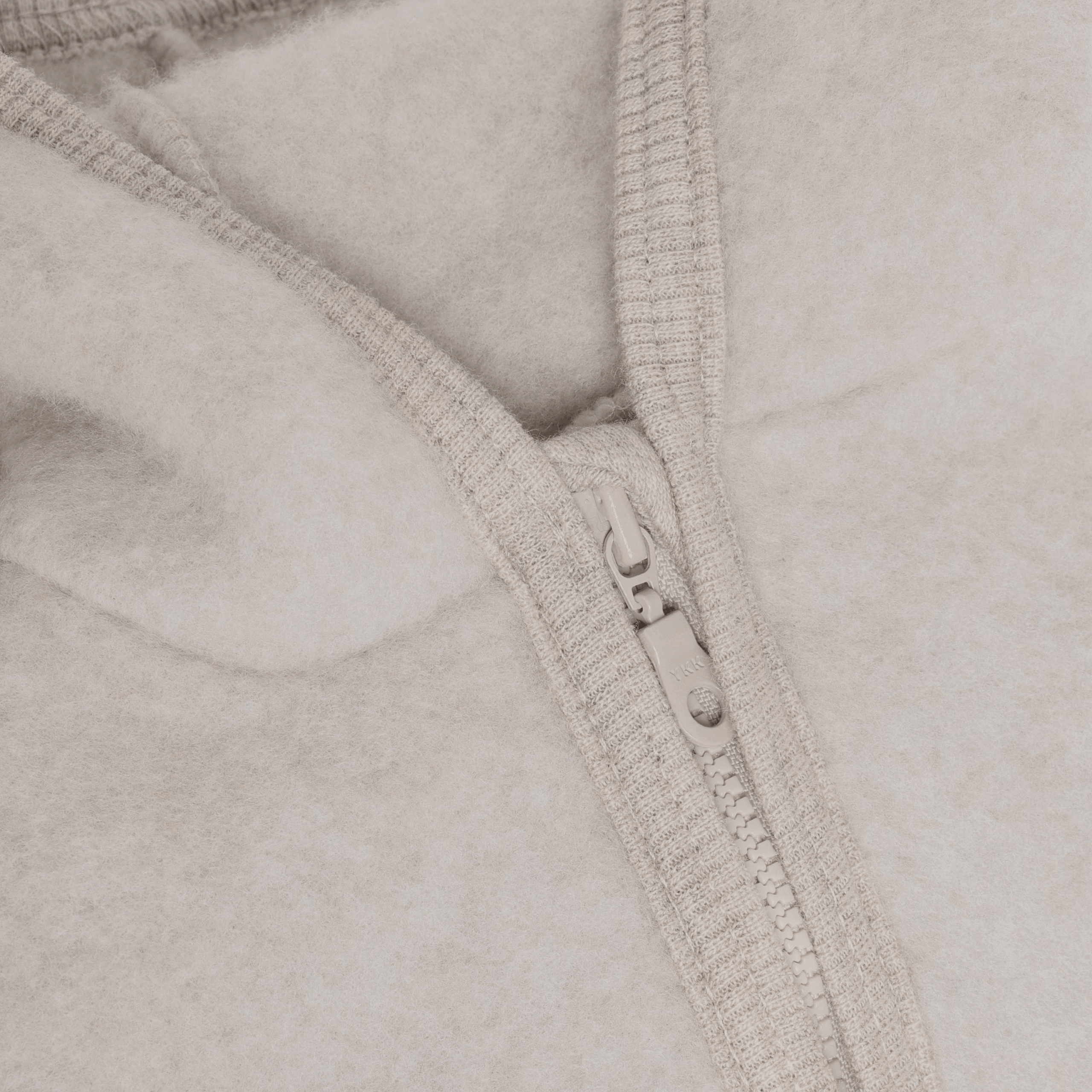 Huttelihut - Uld Fleece Jakke - Light Camel Melange - Billede 3