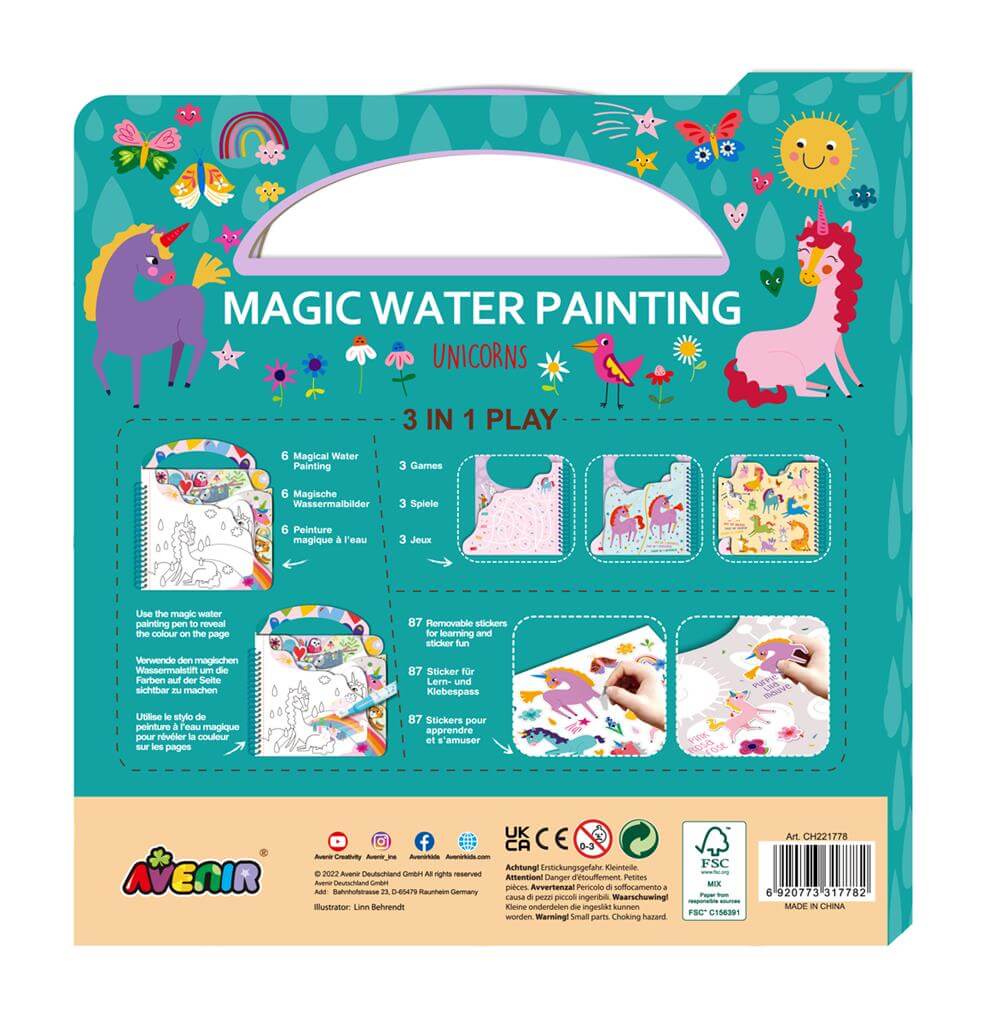 Avenir - Magisk Vand Maling - Unicorn - Billede 3