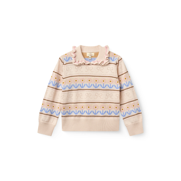 Copenhagen Colors - Strik med krave - Beige Combi
