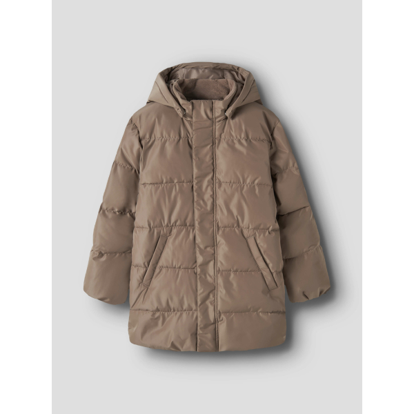 Name It - Puffer Jakke - Medow03 Long - Brown Lentil