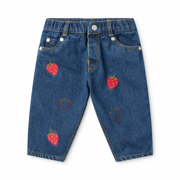 Flöss - Jeans - Sage - Mid Blue Strawberry