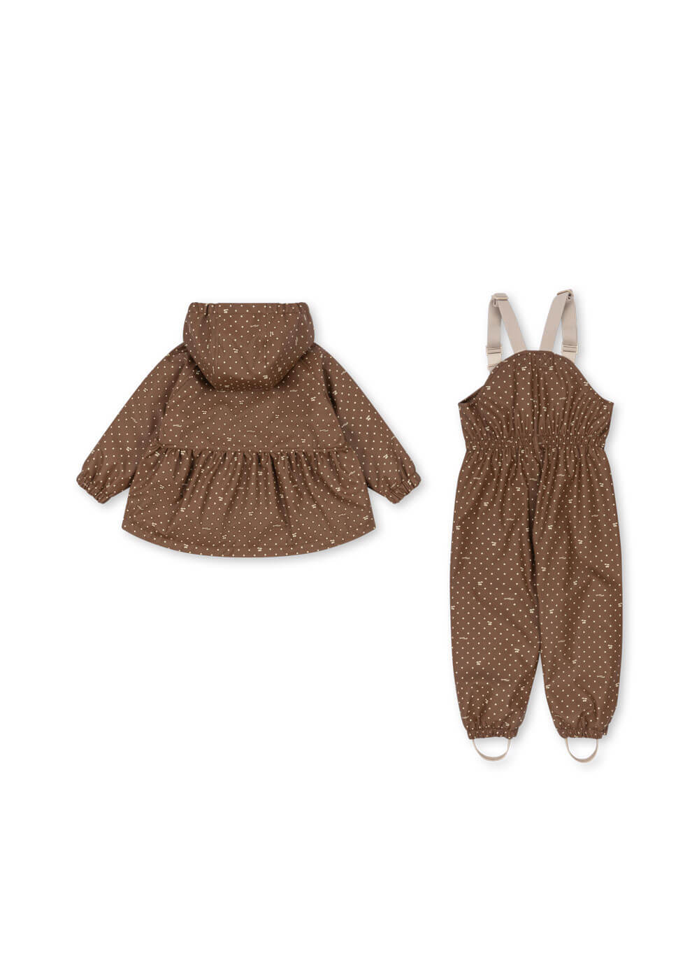 Konges Sløjd - Regntøj med fleecefor - Palme - Cherry Dot Marrone - Billede 2