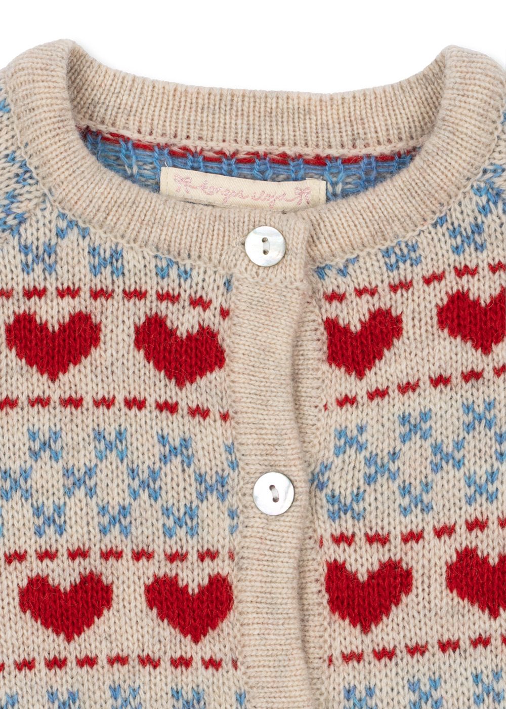 Konges Sløjd - Uld cardigan - Belou - Heart - Billede 4