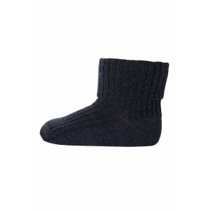 MP Denmark – Uld strømpe – Rib – Dark Denim Melange 498