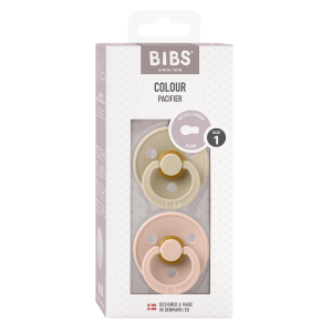 Bibs - 2-pak - Sut - Rund - Latex - Vanilla Blush
